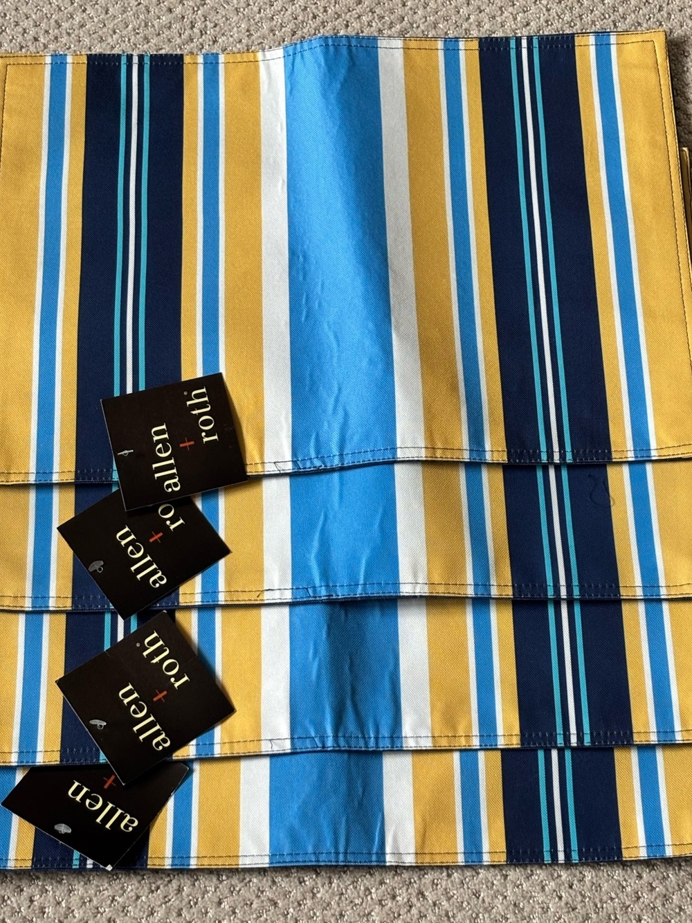ALLEN + ROTH Water Repellent Placemats NWT